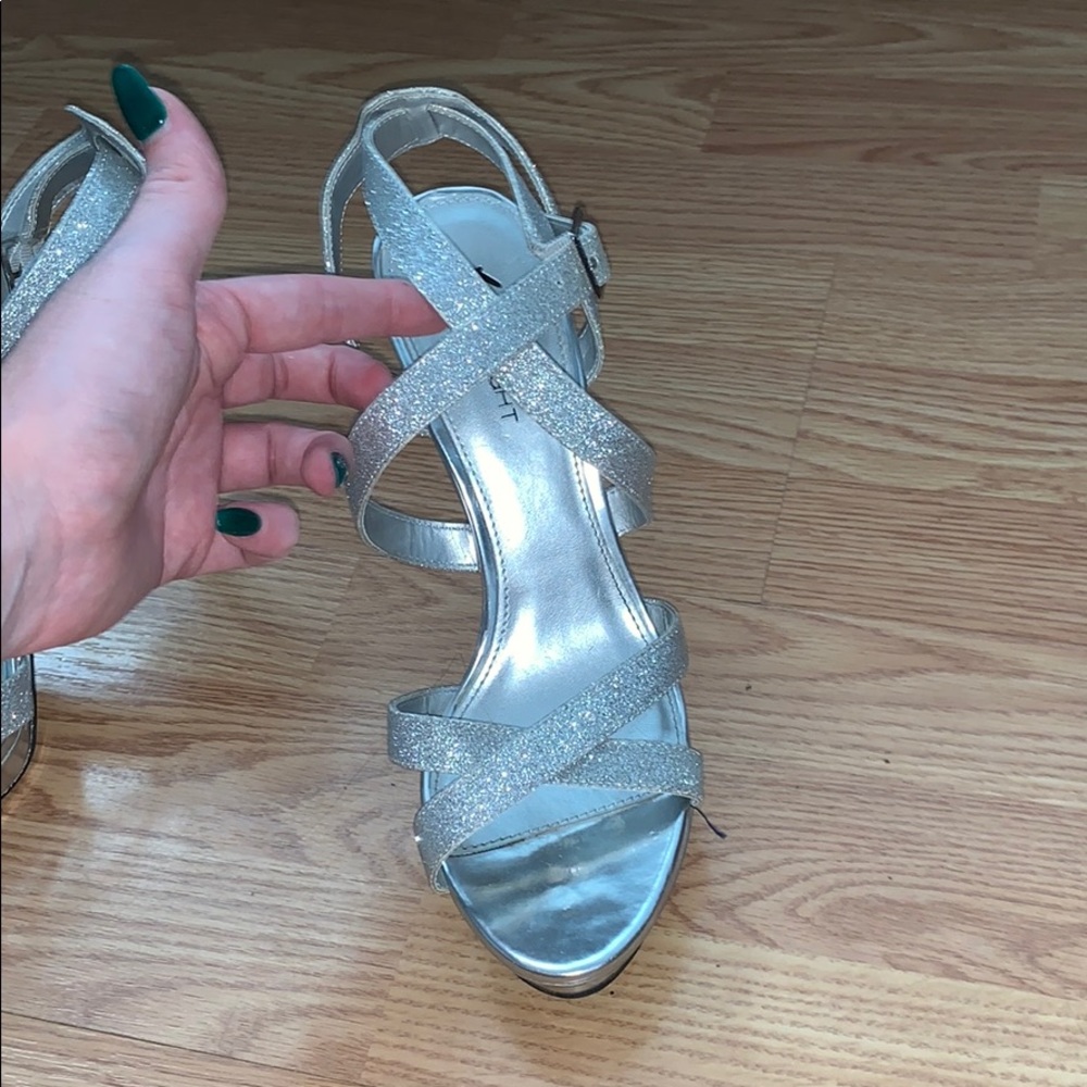 Sparkly Silver High Heels
